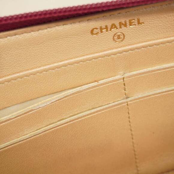 Chanel long wallet, Camellia design, lambskin, pink champagne, women's. - Picture 8 of 15